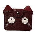 thumbnail image 2 of ZZkhGO Faux Leather Mini Coin Purse, Slim Soft Card Wallet with Magnetic Proof ID Pouch, Compact Cash Holder for Small Change Cards Daily Use, Wine, 2 of 6
