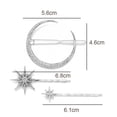 thumbnail image 2 of Juego de pinzas para el cabello de cristal con hexagrama de estrella y luna, accesorios decorativos para el cabello para mujer, 2 of 5
