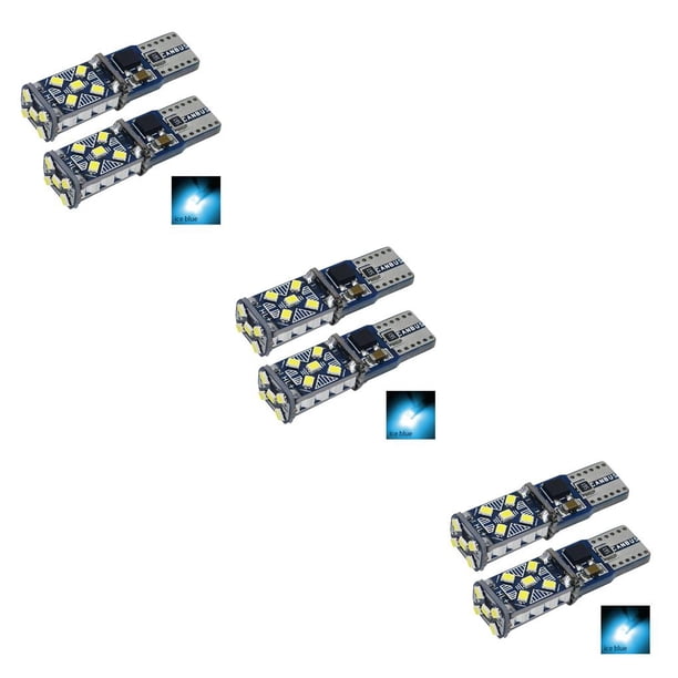 Scienceny 2 uds luz de estacionamiento de coche 6000-6500k T10 bombilla de lectura de coche 5W LED lámpara de matrícula, azul hielo Type1 NO1 Scienceny CBP175597