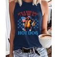 thumbnail image 5 of Men’s Fit Women Size Down – Funny 4th of July Tank Top – “It’s a Bad Day to Be a Hot Dog” – Retro BBQ Graphic Shirt – Independence Day USA Party Tee, 5 of 6