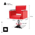thumbnail image 3 of Silla Sillón de Barberia Hidráulico Big Room BSSBCH000001 rojo, 3 of 7