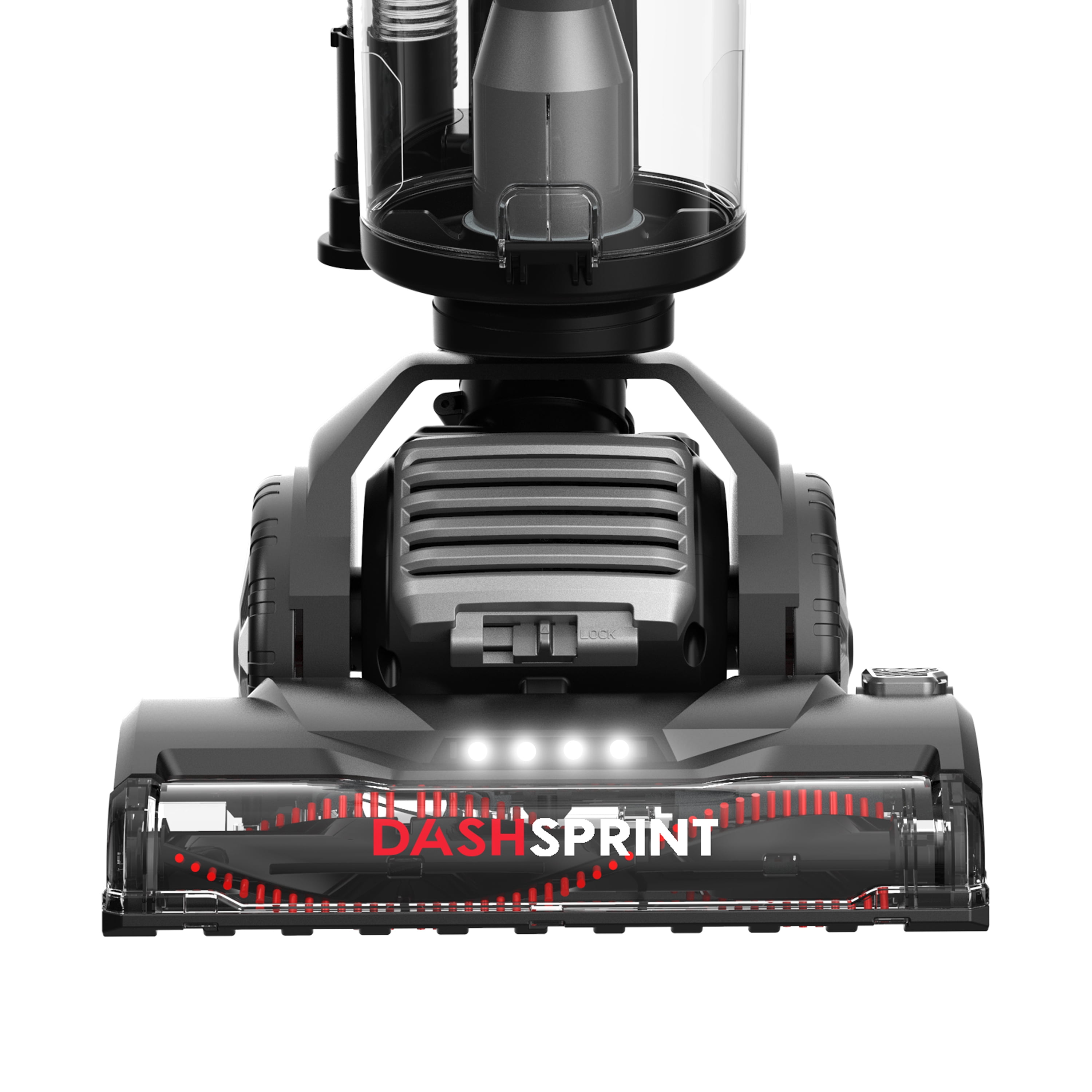 Eureka Dash-Sprint Upright Vacuum, Dual Motor, Lightweight, Pet Turbo, LED Headlights, Black and Red, NEU610