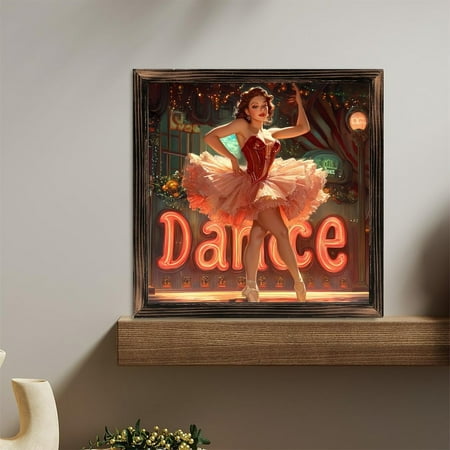 Ballerina Dancer Art Wooden Sign Wall Plaque - Vintage Art Decoration, Wall Decoration - Ideal Gift For Home Decoration, Living Room, Bathroom, Bedroom, Garden, Dining, Bar, Cafe, Festival Party De