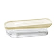 thumbnail image 2 of Luzkey Distributeur d'Ufs Roulant pour Réfrigérateur, Bac de Rangement, Conteneur de Stockage Roulant Automatiquement Boîte de Rangement pour Cuisine Jaune 2 Niveaux, 2 of 8
