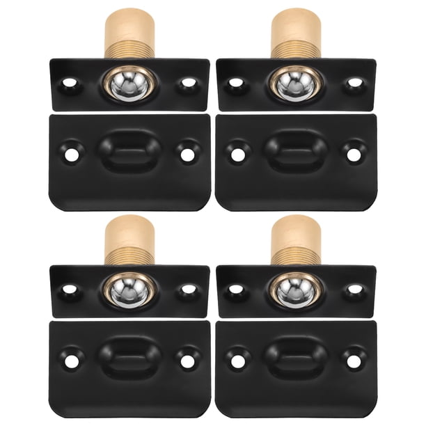 WORGEOUS 4 Uds. De herrajes de captura de bola de puerta ajustable de cobre y acero inoxidable para puertas interiores, mecanismo de pestillo confiable fácil de instalar