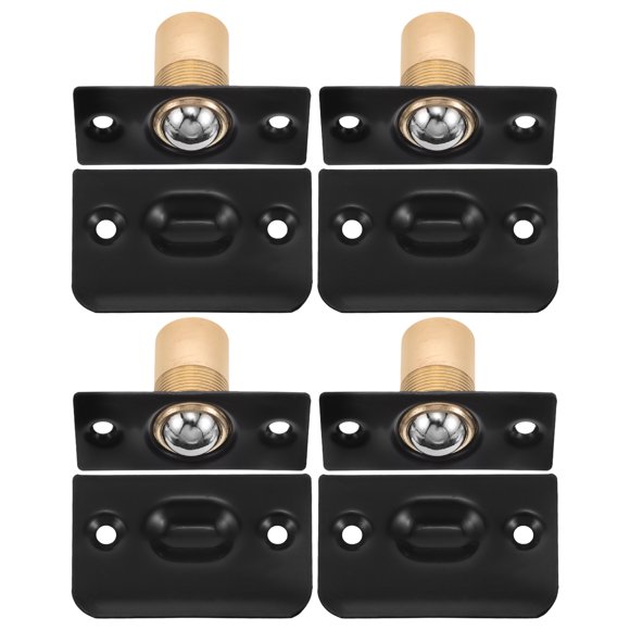 WORGEOUS 4 Uds. De herrajes de captura de bola de puerta ajustable de cobre y acero inoxidable para puertas interiores, mecanismo de pestillo confiable fácil de instalar