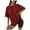 v#51Wine207, variant on Rggeeun Women'S Shirts Plus Size Loose Flowy Solid Color Wide Half Sleeve Crew Neck Soft Breathable Smooth for Summer Play Sports Leisure Tshirts,Gray,L