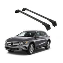 ERKUL Roof Rack Cross Bars Fits Mercedes GLA 250 2014-20 Aluminum Lockable Black