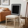 thumbnail image 6 of Black Chair Back Covers, Removable Chair Covers for Dining Chairs Set of 6, Washable Chairs Slipcovers Back Seat Protector for Wedding Party 19"x20", 6 of 9