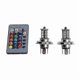 thumbnail image 1 of 2 Pcs 9006 H4 Hb4 H7 H8 H9 H11 Universal Auto Rgb Atmosphere Lamp 5050 Led Lights Car Products Accessories With Remote Control, 1 of 5