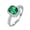 Green, variant on Sterling Silver Womens Square Zircon Ring: Simple Geometric Design, 925 Silver with Seiko Craftsmanship, Perfect for Festivals