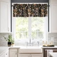 thumbnail image 3 of Mushroom Kitchen Curtains, Botanical Wild Herbs Leaves Valance for Kitchen Windows, Mushroom Print Small Short Curtains Window Treatments Valance for Kitchen Cafe, 54x18 Inch, 1 Panel, 3 of 5