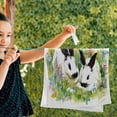 thumbnail image 3 of Easter Colorful Eggs Bunny Hand Towels 2 PCS, Rabbits Green Grass Kitchen Towel Ultra Soft and Highly Absorbent,Decorative Fingertip Face Towel for Bathroom Hotel, 28.3"x14.4", 3 of 5