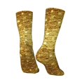 thumbnail image 5 of Women Crew Graphic Print Tube Socks Gold Coins Amazing Pattern Design Ladies Socks, 5 of 7