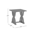 thumbnail image 6 of Jofran Fairview Transitional Herringbone Distressed Acacia End Table, 6 of 11