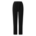 thumbnail image 4 of Tittly Lounge Pants Women Sweatpants Women Autumn And Winter Women's Corduroy Baggy Worn Elastic Waist Casual Trousers Baggy Pants Linen Pants Black XXL, 4 of 5