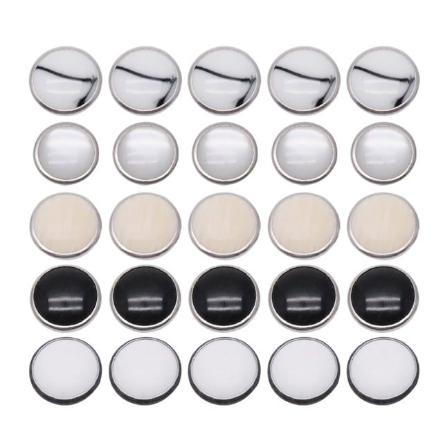 Miangastore 50pcs Metal Press Stud Clothes Snap Fastener Sewing Fastener Clothing Accessories Press Button (Random Style)