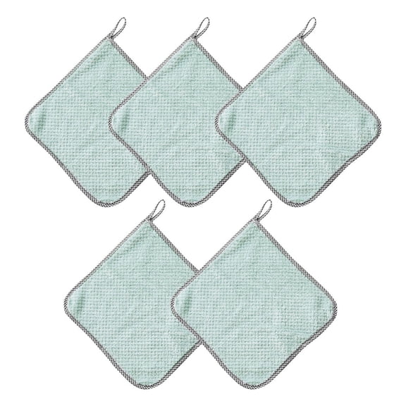LKZQHMC Dish Towels for Kitchen, 5 Pc Premium Coral Velvet Dish Cloths for Washing Dishes, Super Absorbent Coral Fleece Cleaning Cloths, Nonstick Oil Washable Fast Drying Rags