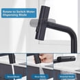 thumbnail image 4 of Black Waterfall Kitchen Faucet, Kitchen Mixer Tap with Pull-Out Sprayer and 3 Flow Settings, 360 Rotating Retractable Kitchen Sink Faucet in Brushed N, 4 of 5
