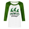 thumbnail image 5 of HOMBOM Womens Shamrock Shirts Holiday Irish Graphic Tees Green St.Patrick's Day 3/4 Sleeve Trendy Tshirts for Women Crewneck, 5 of 5