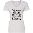 thumbnail image 3 of Inktastic Only the Best Nieces Get Promoted to Cousin Women's V-Neck T-Shirt, 3 of 5