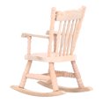 thumbnail image 2 of DIY Vivid Design Miniature Rocking Chair, Dollhouse Rocking Chair, For Children Home Playing Baby Burlywood, 2 of 8