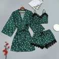 thumbnail image 2 of yievot Women 3 Piece Pajama Sets Lace Camisole and Shorts with Robe Ladies Sleepwear, 2 of 3