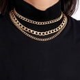 thumbnail image 4 of Bangcool Multilayer Necklace Chunky Retro: Simple Chain Necklace Punk Necklace for Women, 4 of 10