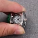 thumbnail image 4 of Anillo de dedo con forma de reloj ovalado especial Anillo de reloj de cuarzo exquisito de moda para hombres y mujeres (verde), 4 of 5