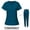 azure, variant on Stylish V Neck Short Sleeve Hospital Nurse Uniforms Hospital Nurse Work Clothese Scrub Sets 2PCS