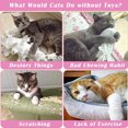 thumbnail image 3 of MesaSe 3 Pack Cat Kicker Toys  Cat Pillows Toys with Sound Paper 11” Long Soft Plush Cat Toys Interactive Toy   Catnip Toys for Kitty Chewing Training Interactive, 3 of 7