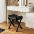 Foot Rest, 18 Inch Vanity Stool Vanity Chair Thick Padded Saddle Seat
