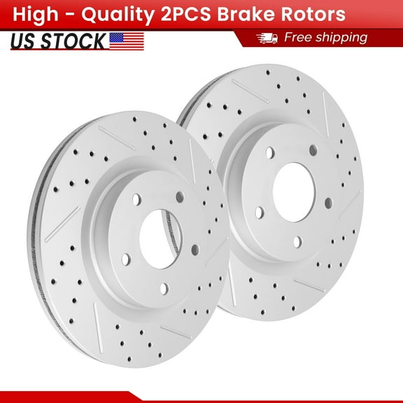 ACB ZONE Front Brake Rotors Set for Nissan Altima 2007-2023 All Models, Drilled & Slotted Disc Rotors Kit (31464LR)