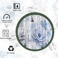 thumbnail image 6 of Blue Flowers and Grey Leaves Shower Curtain Sets,Watercolor Rose Floral Bathroom Curtains,Modern Minimalist Bath Curtain, Waterproof Fabric with 12 Hooks 72x72 Inches, 6 of 6