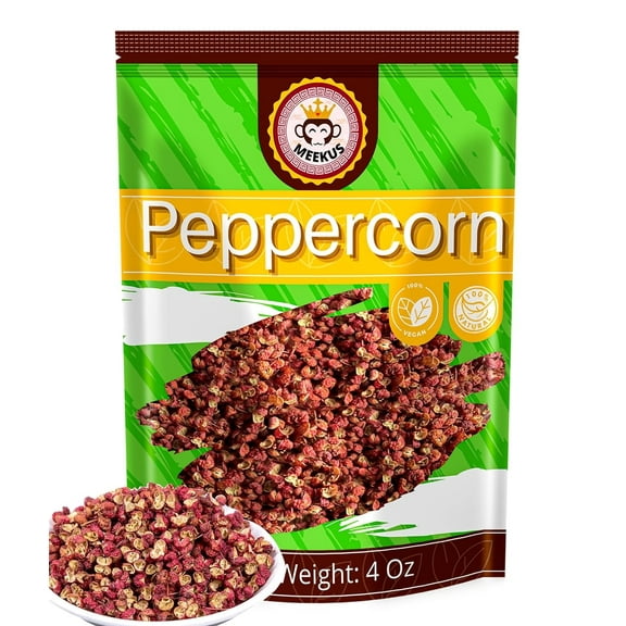 Meekus, Sichuan Peppercorns 4 oz (113g), Red Szechuan Peppercorns, Mala Pepper, Tingle Numbing Effect, Less Seeds, Red Szechuan Peppercorns for Mapo Tofu, Kung Pao Chicken and Chinese Cuisine113