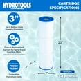 thumbnail image 4 of HYDROTOOLS BY SWIMLINE Premium Replacement Cartridge Filter Element Pool Spa | 50 SQ FT Filtration Expansive Flow Core | 50 Microns | Easy Clean | Compatible Hayward Pentair Unicel Filbur Waterway, 4 of 9
