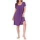 thumbnail image 2 of Vestido de salón para mujeres INSPIRE CHIC, camisones de noche, pijamas de color sólido, con cuello redondo, bata de noche, S púrpura, 2 of 5