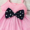 thumbnail image 6 of PatPat 3pcs Baby Girl 100% Cotton Long-sleeve Polka Dots Crop Jacket and Rib Knit Spliced Mesh Cami Fairy Dress with Headband Set, 6 of 6