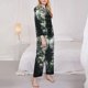thumbnail image 3 of Balery Floral Angelic White Wings Conjunto de Pijama con Estampado para Mujer, Conjunto de Dos Piezas con Manga Larga, Ropa de Dormir Suave con Bolsillos, Pijamas Cómodos-XX-Large, 3 of 7