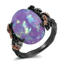 Henrietta Fire Opal Engagement Ring for Women Promise Ginger Lyne Collection
