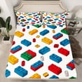 thumbnail image 2 of Castle Fairy Building Blocks 4pcs Bed Sheets,Construction Game King Sheets,Colorful Brick Super Cozy Sheet Set,Super Cozy Room Decor, 2 of 7