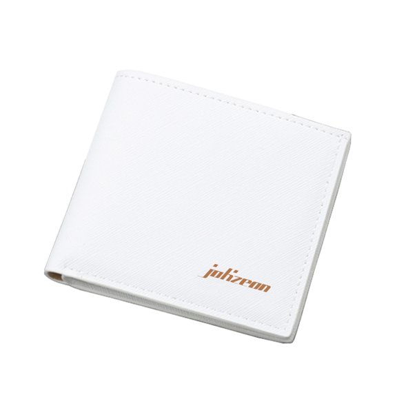 KAGAYD Fashion Coin ID Short Wallet Solid Color Men Open Purse Multiple Card Slots Clutch Bag, White