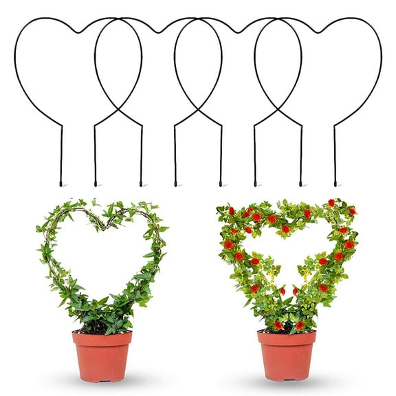 WINDLAND Metal Trellis Rust-Proof Round/Heart Shape Garden Trellis Climbing Plant Support