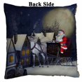 thumbnail image 2 of PKQWTM Santa Claus sleight over roof winter night Reversible Mermaid Cushion Cover Home Decor Sequin Pillow Case Size 16x16 inches, 2 of 2