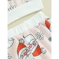 thumbnail image 6 of Toddler Girls Christmas Pants Sets Long Sleeve Santa Claus Print Sweatshirt Tops Pants, 6 of 8