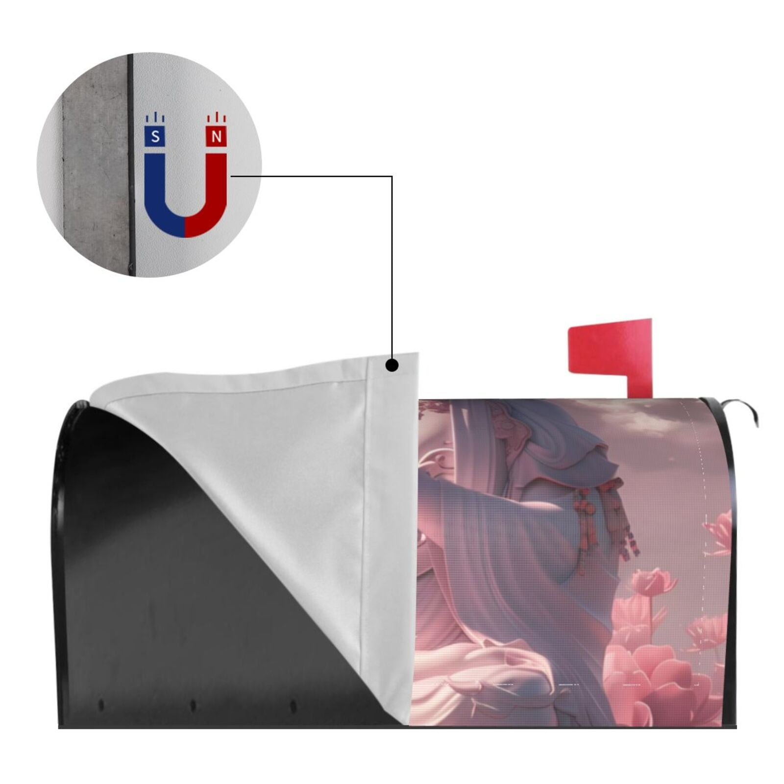 Kdxio Magnetic Mailbox Cover 21x18 in Mailbox Cover Outdoor Decoration Holiday Mailbox Covers for Home Garden Yard-21x18 in