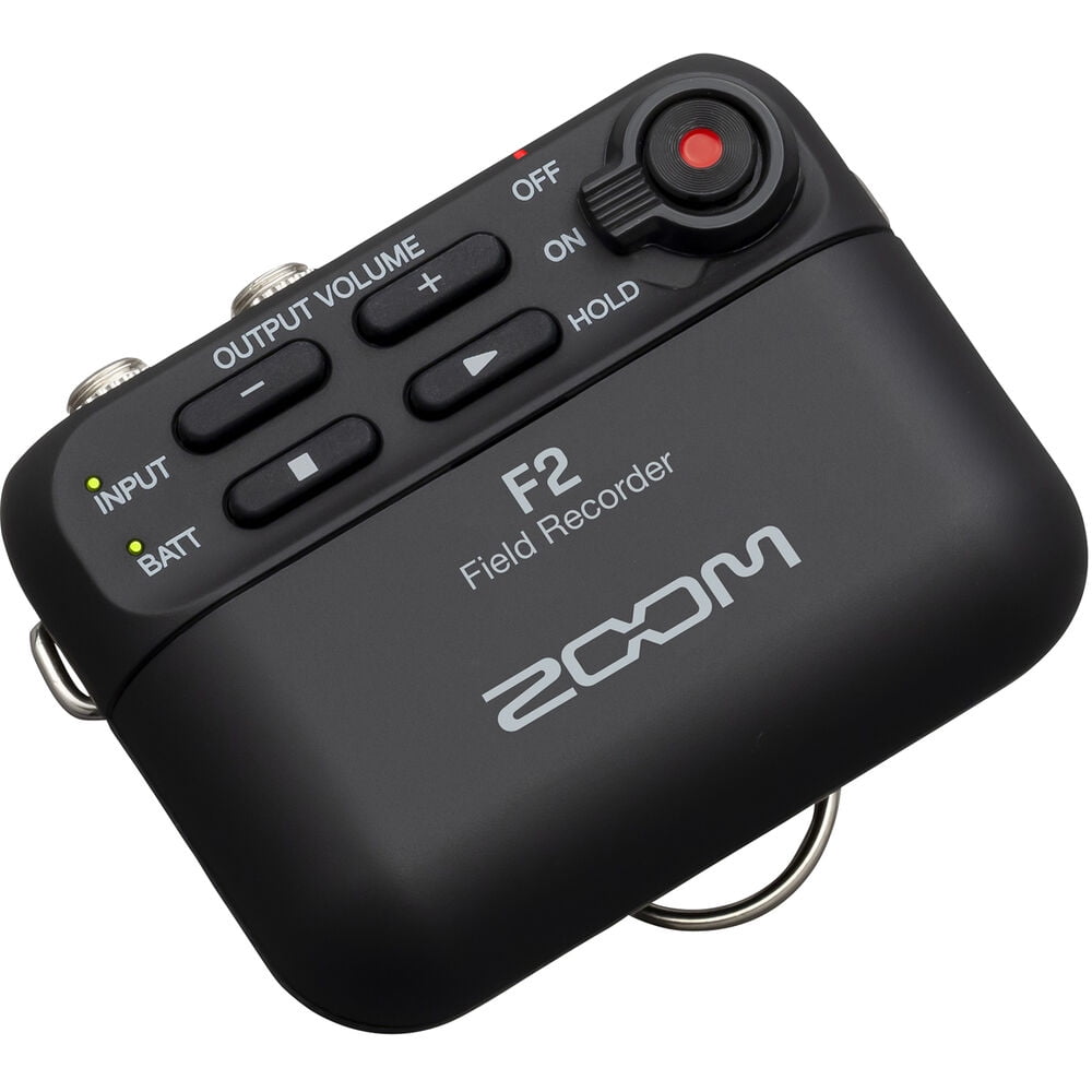 Zoom F2 Portable Field Recorder with Lavalier Microphone + 32GB microSDHC Memory Card + AAA Alkaline Batteries + Cleaning Cloth - Top Value Bundle
