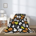thumbnail image 7 of Halloween Blanket Throw Blanket for Couch Sofa and Bed, spider web pumpkin halloween Halloween Plush Throw Blanket, Halloween Decor Fuzzy Cuteness Comfy Flannel Blanket, 7 of 7