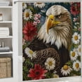 thumbnail image 6 of Orinice Eagle Flowers Daisies Bathroom Decor Set with Hooks, Colorful Luxurious Polyester Fabric Shower Curtain, 100% Waterproof Home Bathtubs Decoration 60x72, 6 of 7