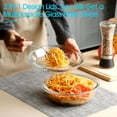 thumbnail image 6 of Neighborly Nook Mini-1 Liter Glass Casserole Dish With Lid, Round Oven Safe Glass Bakeware with Handles, 6 of 13